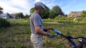 Окучивание мотоблоком, три варианта тяги