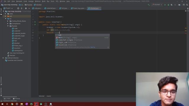 Check if array is Sorted using Recursion in JAVA смотреть онлайн