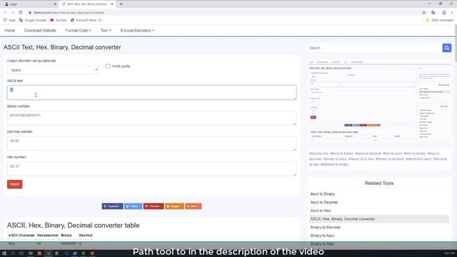 ASCII Text, Hex, Binary, Decimal converter смотреть онлайн