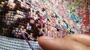 Схема на канве, как я вышиваю.