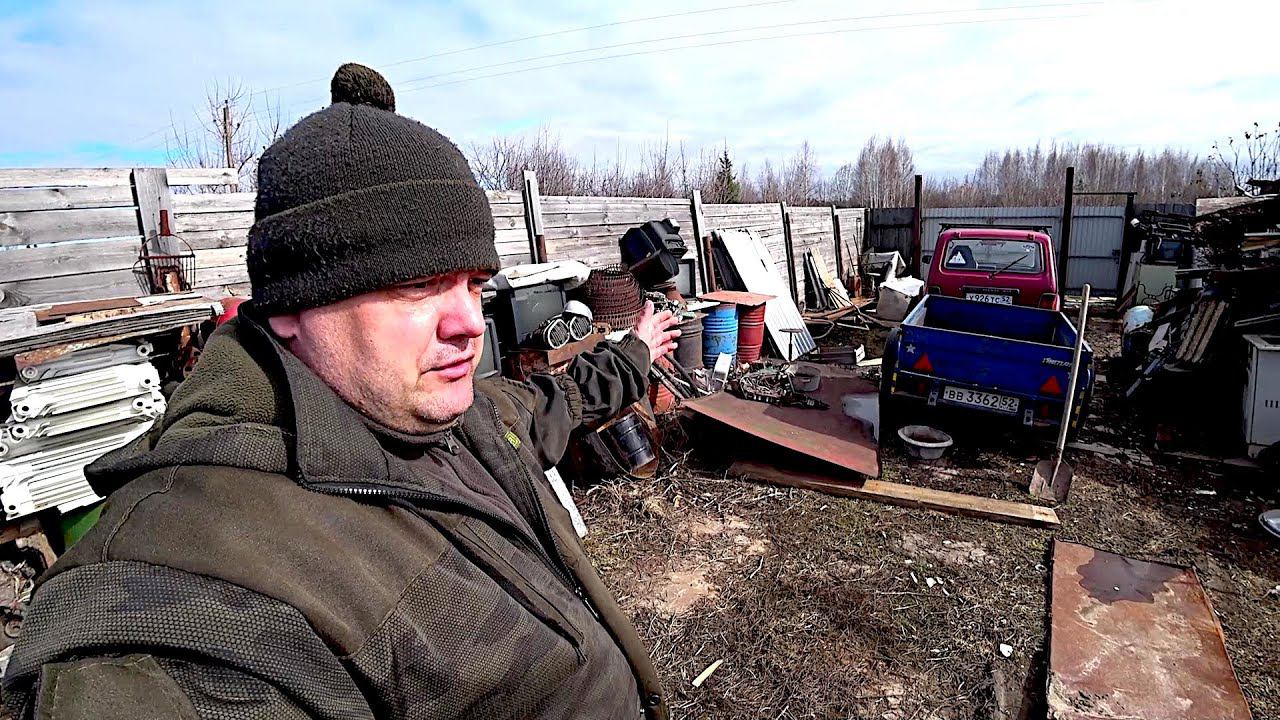 Неплохо заработал на хламе! Находки в чермете! Проблемы с нивой! Затопило участок! Яма обвалилась!!! смотреть онлайн