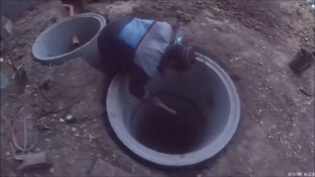 Монтаж септика из бетонных колец в Коломенском районе смотреть онлайн
