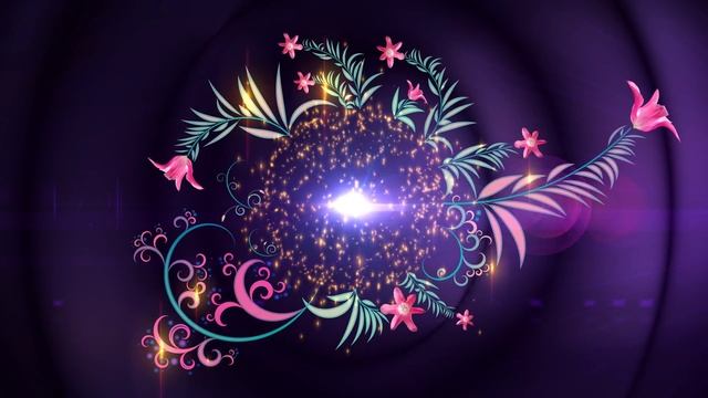4K UHD Floral Magic Intro Animation Screen Background смотреть онлайн