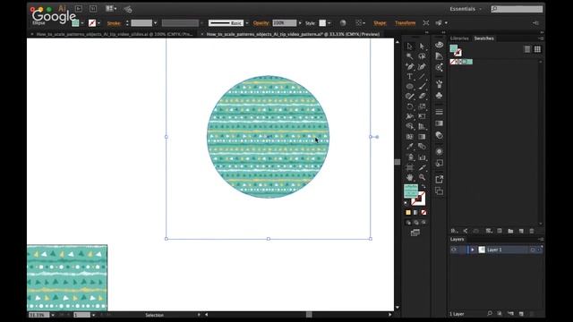 How to scale repeat patterns and pattern filled objects independently. Adobe Illustrator Tip смотреть онлайн