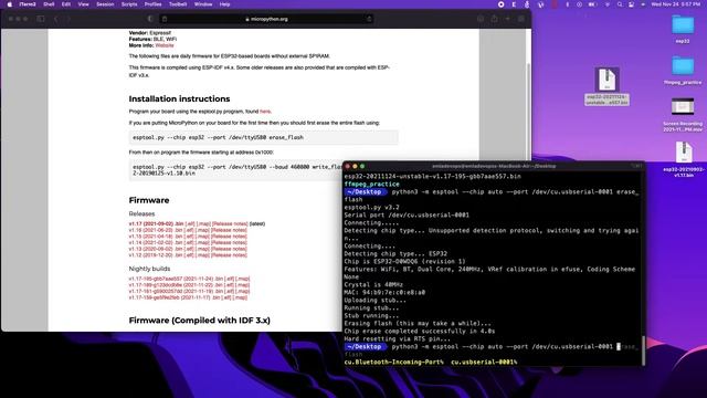 Hướng dẫn cài đặt MicroPython trên ESP32 (Mac) смотреть онлайн