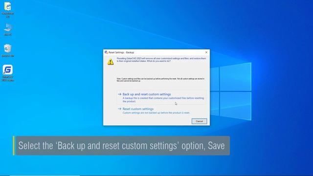 Reset Settings to Default in GstarCAD 2023 смотреть онлайн