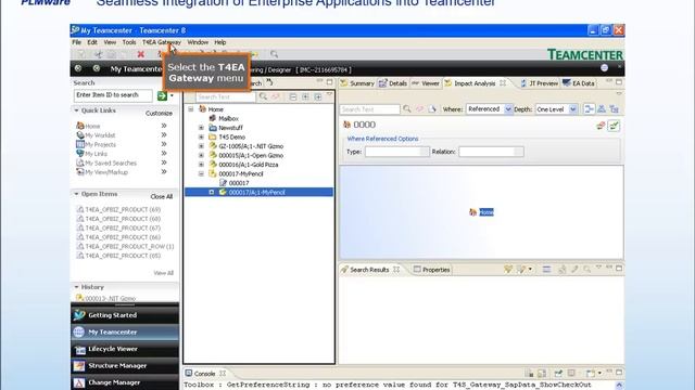 Teamcenter Gateway for Enterprise Applications (T4EA) - ex. Ofbiz Integration: Product Transfer смотреть онлайн