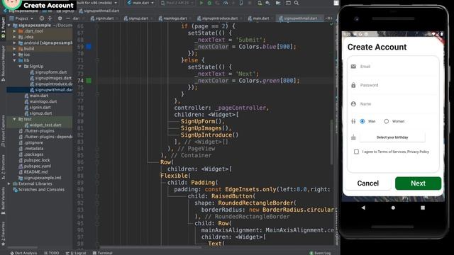 Flutter - Sign in & Sign up (2) Create Account ( PageView, CropImage ) example, tutorial смотреть онлайн
