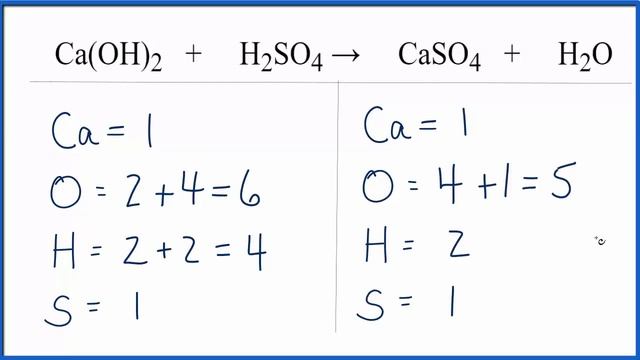 How to Balance Ca(OH)2 + H2SO4 = CaSO4 + H2O (Calcium Hydroxide plus Sulfuric Acid) смотреть онлайн