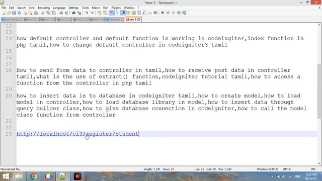 #6 Codeigniter tutorial in tamil | How to set base_url in codeigniter in tamil смотреть онлайн