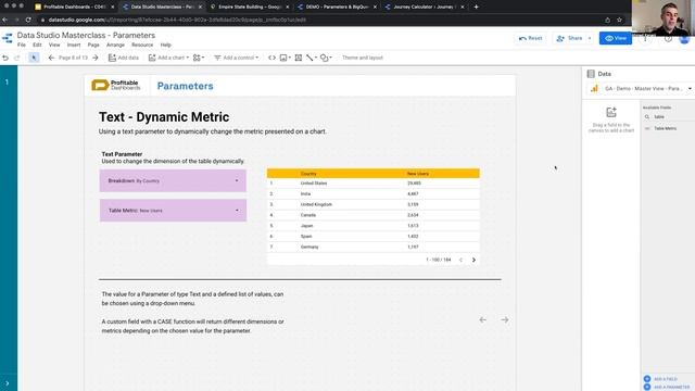 12.11. Creating Dynamic Metrics with Parameters (Looker Studio Tutorial / Data Studio Training) смотреть онлайн