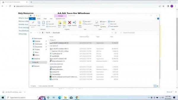 Install Java Runtime Environment in Windows 10