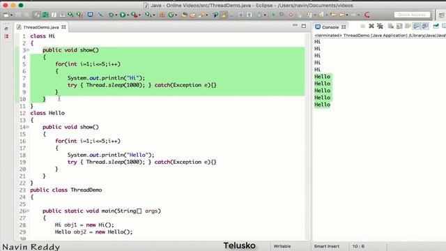 #10.1 Java Tutorial | Multithreading | Thread class смотреть онлайн