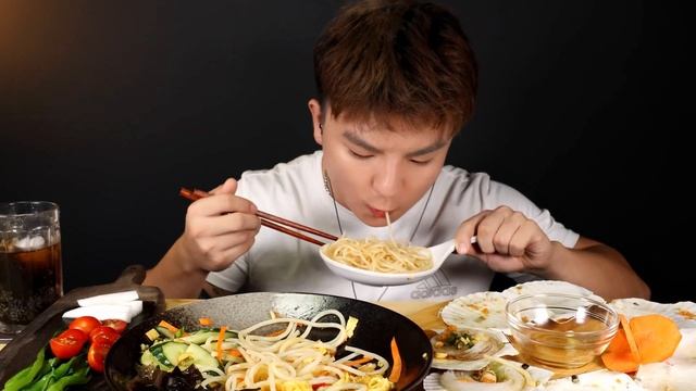 George eating/Mukbang)SUB/Scallop Set/ASMR eating sounds смотреть онлайн