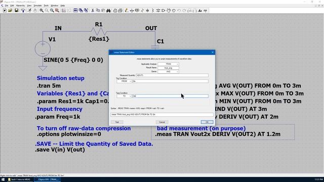 Introduction to measurement (.meas) in LTspice смотреть онлайн