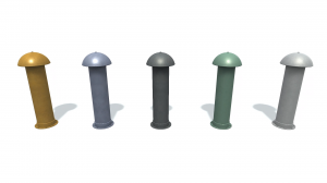 3D модель. Вентиляционная труба D. 3D model. Vent pipe D.