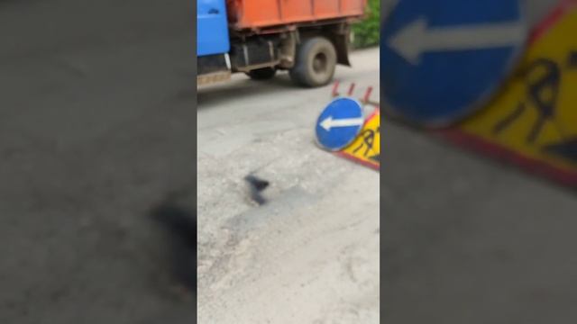 Ремонт дороги возле нашего дома смотреть онлайн