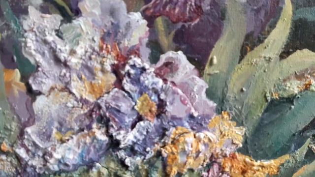 Картина маслом Ирисы, холст, масло. 55,65 , участвует на аукционе в ВК Картины по дружеским цена смотреть онлайн