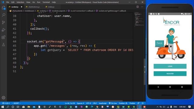 React Native: Vendor Chat App [6] - socket.io react native & node js смотреть онлайн