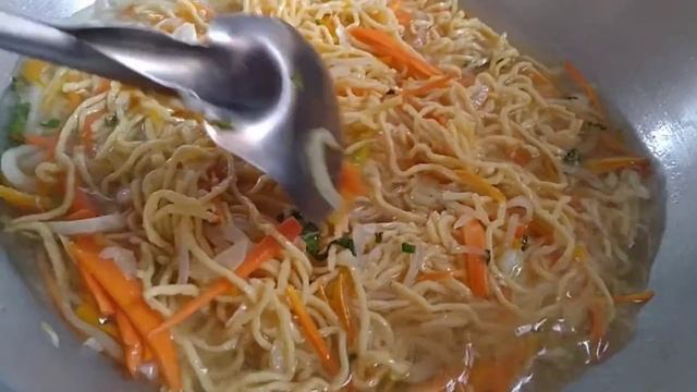 Miki Noodles Soup With Fresh Mixed Vegetables