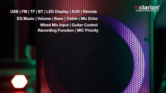 Cosmic 12 Multimedia Party Speaker with Amazing Bass #clarion #partyspeakers смотреть онлайн