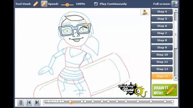 How to draw Tricky from Subway Surfers смотреть онлайн