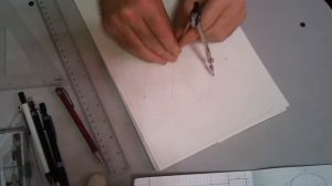 Черчение «Изометрическая проекция куба со вписанными в стороны куба окружностями.»