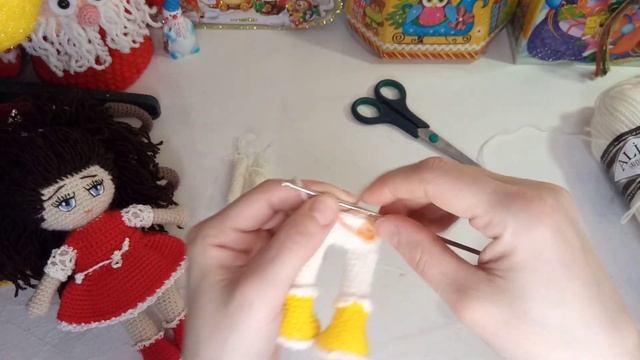 Куколка Алёнка крючком // Мастер - класс // Вяжем онлайн // Часть 2 // смотреть онлайн