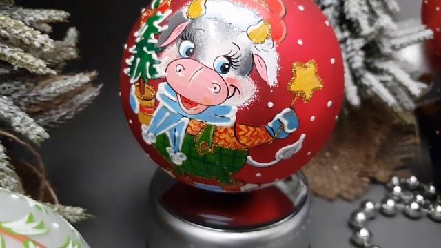 игрушка на елку из стекла символ года 2020 бык коллекция смотреть онлайн