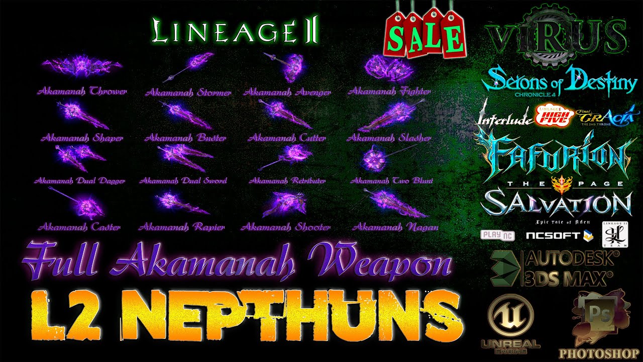 Full Complete Akamanah Weapons for the L2Nepthuns. Lineage II - High Five. ◄√i®uS► смотреть онлайн