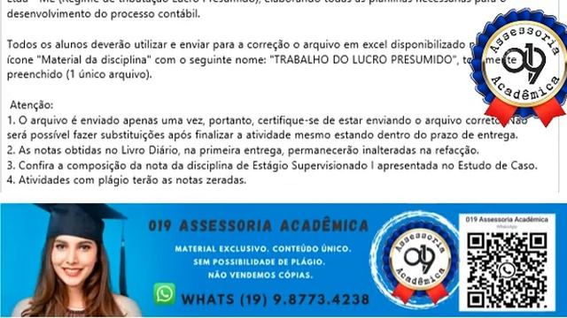 Acesse o ícone "Material da disciplina" para baixar o arquivo em excel "TRABALHO DO LUCRO смотреть онлайн