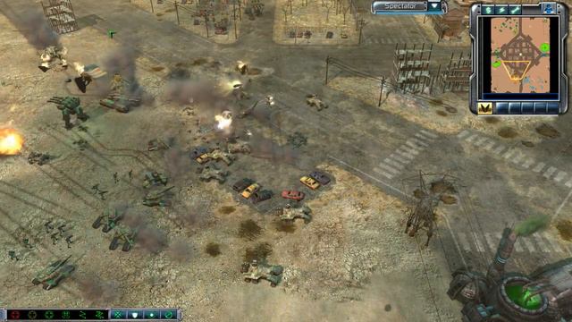 Kane's Wrath: ezhich (GDI) vs Futurama (Nod) - Harvesters in Battle смотреть онлайн