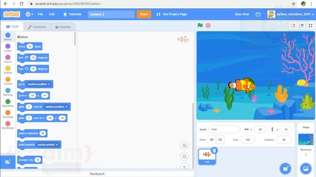 #Scratch 3 Test Lesson 2.2 Добавляем рыбок смотреть онлайн
