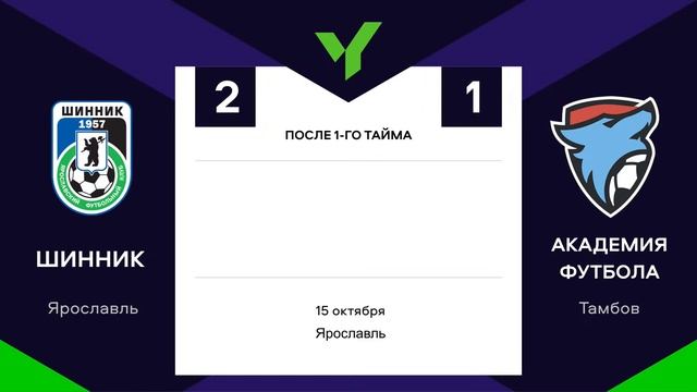 15.10.2023 "Шинник" - "Академия футбола" / ЮФЛ Центр-3/ 32 Тур смотреть онлайн