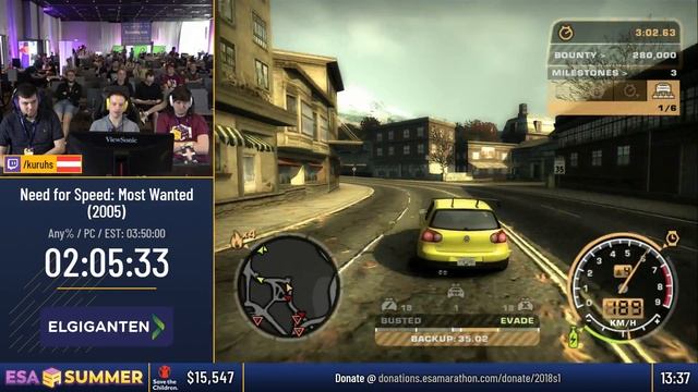 #ESASummer18 Speedruns - Need For Speed: Most Wanted (2005) [Any%] By KuruHS