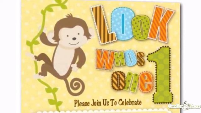 Look Who's Turning One Monkey First Birthday Theme смотреть онлайн