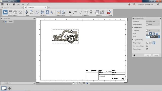 II. Урок 9 Fusion360: Drawing – делаем чертежи и сечения смотреть онлайн
