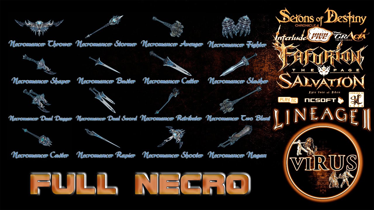 Full Set Of Necro Weapons. LINEAGE II. Any Chronicles ◄√i®uS►