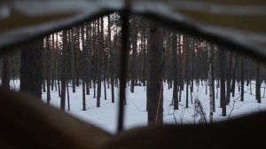 ПОХОД В ЛЕС ЗИМОЙ В АПРЕЛЕ. ?️ НОВАЯ ПАЛАТКА БЕРЕГ МФП-5