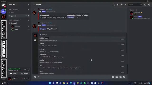 Uzox Setup | Discord Music Bot | Basic Features смотреть онлайн