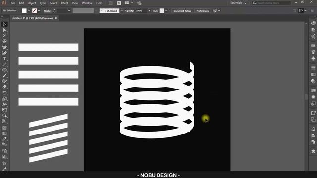 Create Perfect 3D Spiral Shape | Adobe Illustartor Tutorial смотреть онлайн