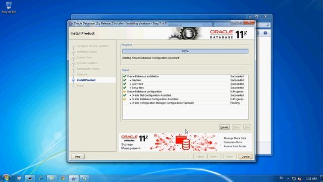 Install Oracle Database 11gR2 Win7 64bit смотреть онлайн
