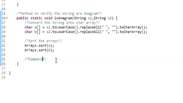 How to check two strings are anagram | String Java interview question смотреть онлайн