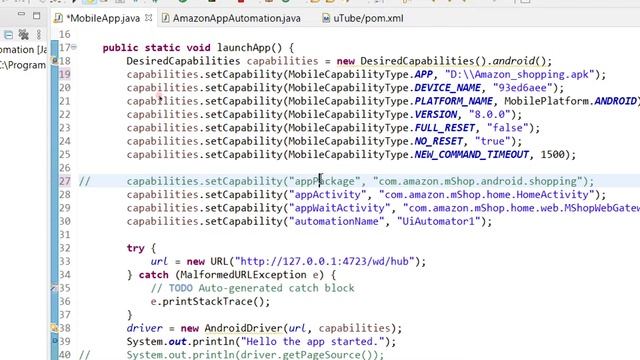 How to fix desired should not include both of an ‘appPackage’ and a ‘browserName’ exception смотреть онлайн