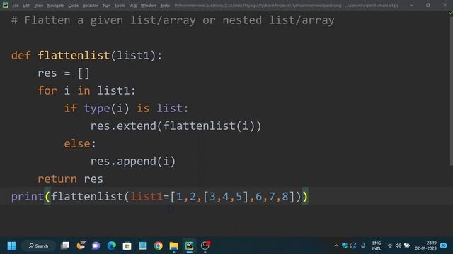 Flatten a Nested List using Python | Python Coding Interview question | An IT Professional смотреть онлайн