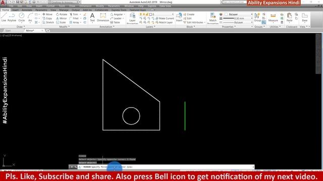 Mirror command in autocad | मिरर कमांड इन ऑटोकैड | autocad tutorial in hindi for beginners смотреть онлайн