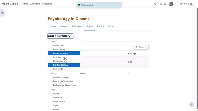 Gradebook in Moodle смотреть онлайн