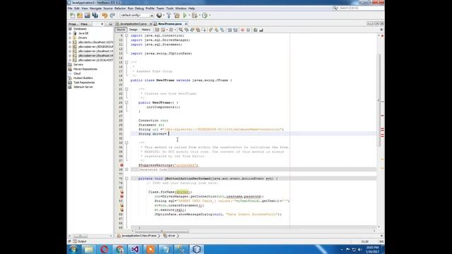 Connectivity Of Sql and Java Netbean (JDBC) смотреть онлайн