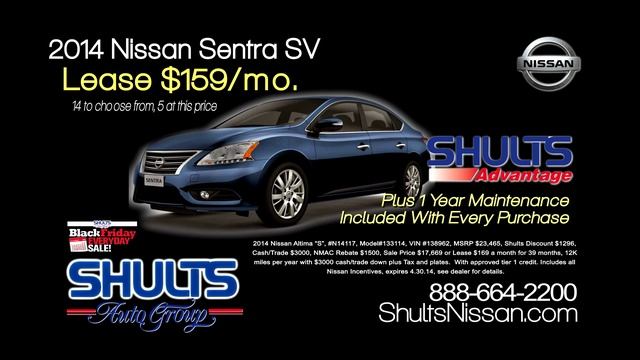 Shults Nissan | Black Friday Everyday | 2014 Nissan Sentra смотреть онлайн