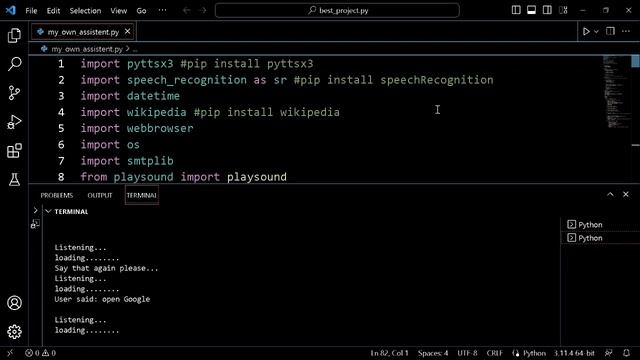 I Made My Own Assistent Using Python //Nitin The Code Hub//@ coder смотреть онлайн